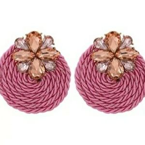 Pink crystal earrings